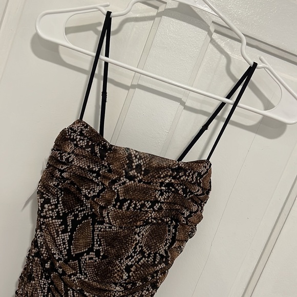 ARITZIA • BABATON luxor snake skin print mesh dress 2 NWT - Picture 3 of 6